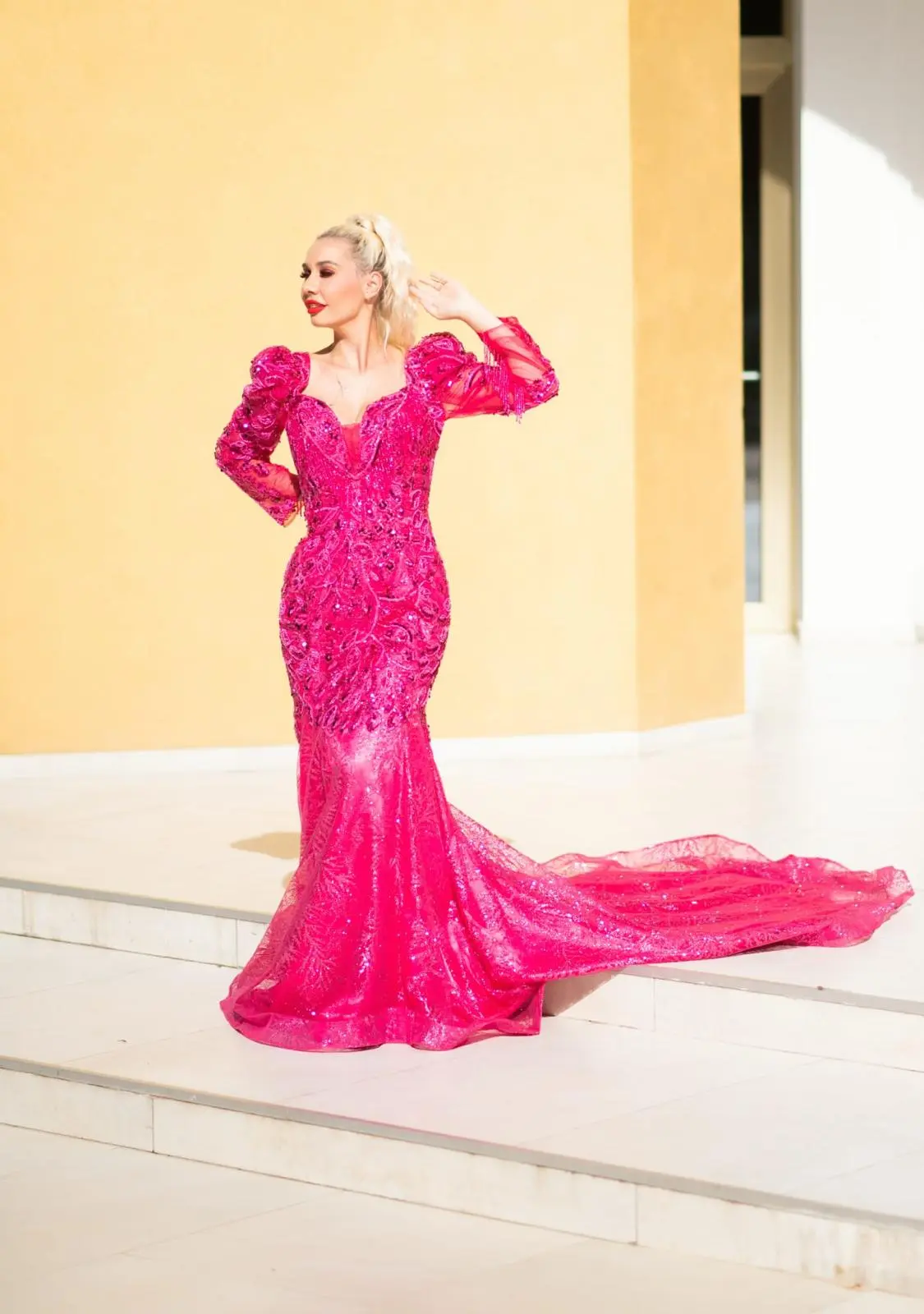 Aurora — Rochie satin lungă Aurora — Rochie satin lungă - Rochie elegantă Mady Boutique Timișoara